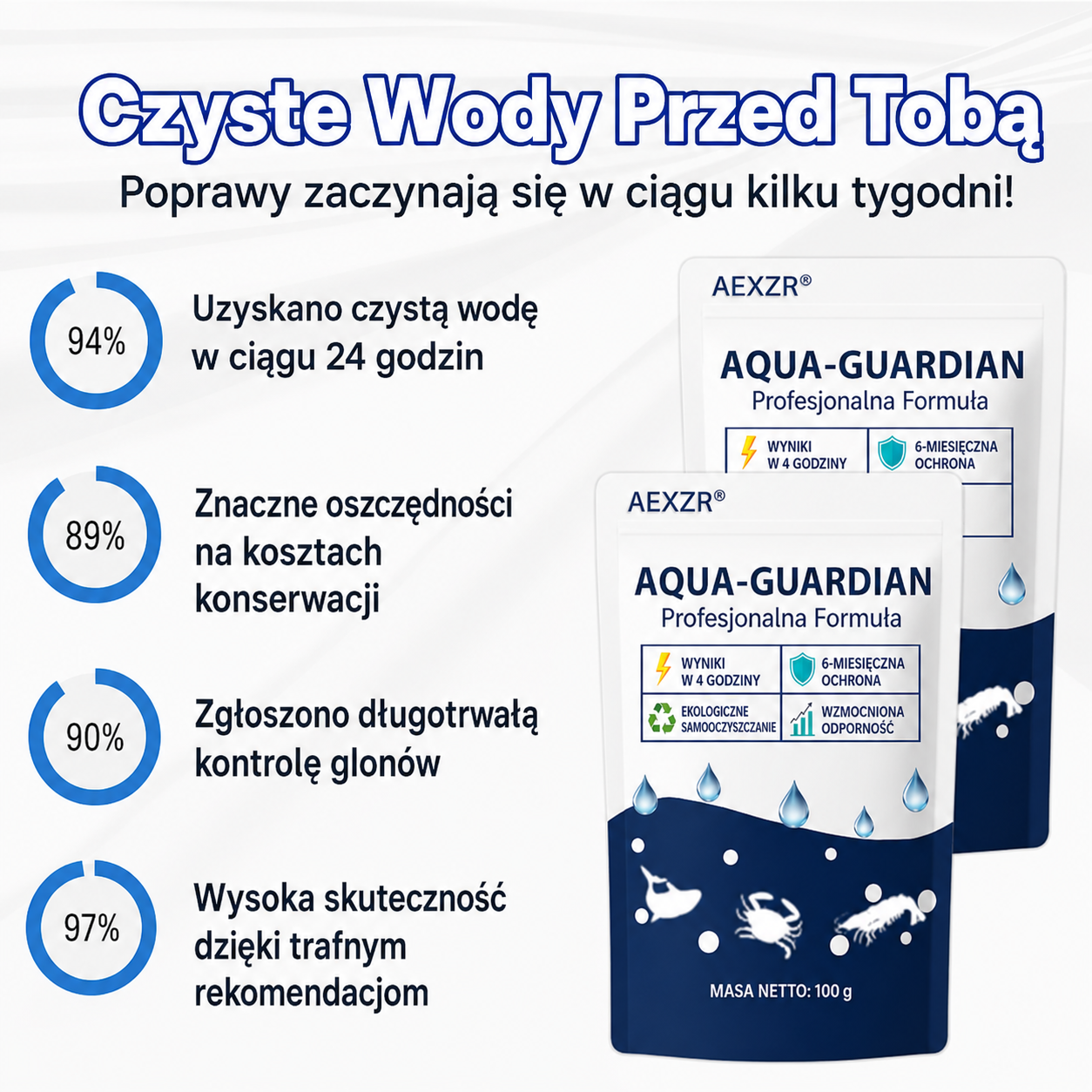 🌟 Oficjalny sklep | ⏱️ Krystalicznie czysta w 24 godziny! AEXZR® Aqua-Guardian Profesjonalna Formuła