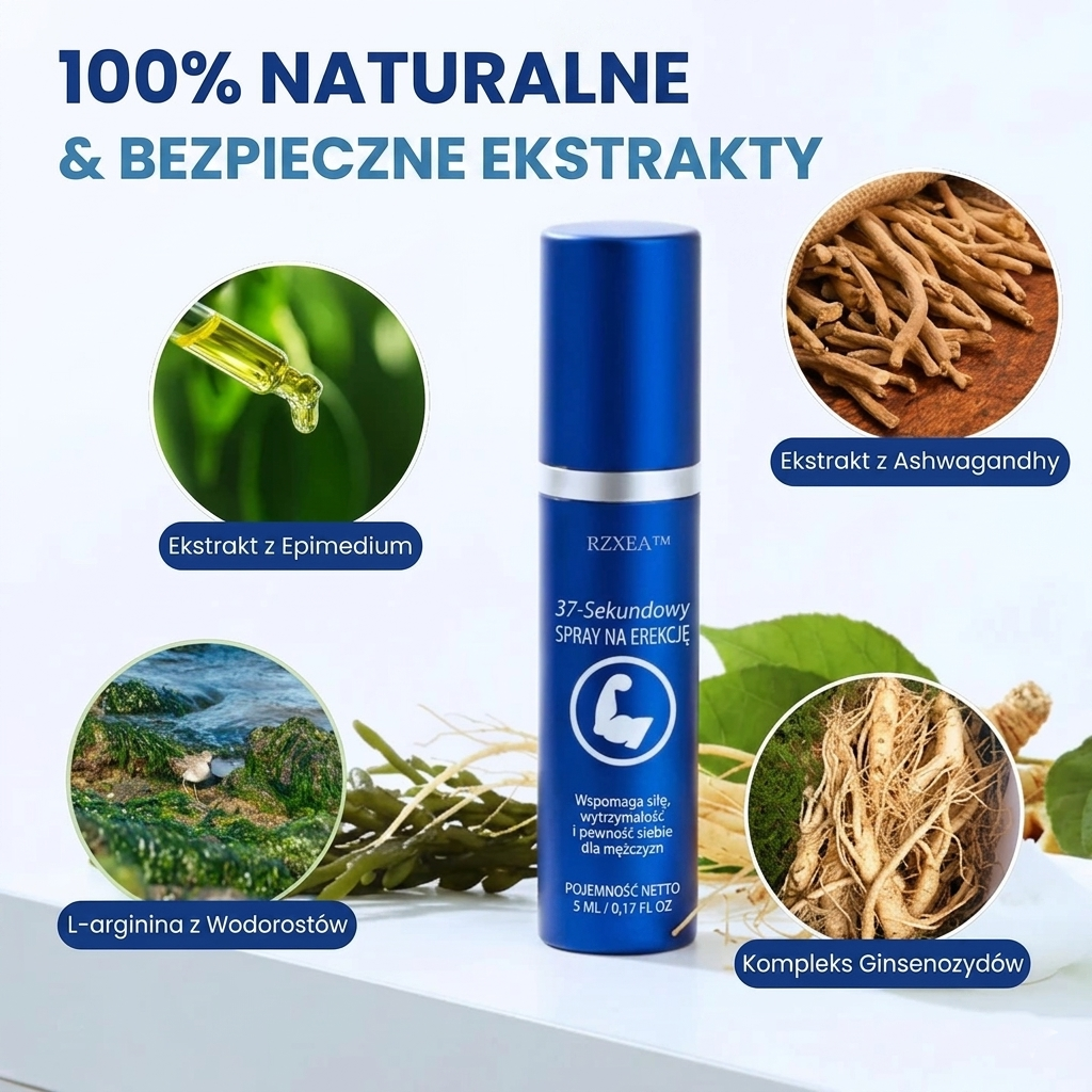 ✨ Od niepewności do absolutnej kontroli! | ⏱️ Gotowość do działania w zaledwie 37 sekund! |RZXEA™ 37-Sekundowy Spray na Erekcję