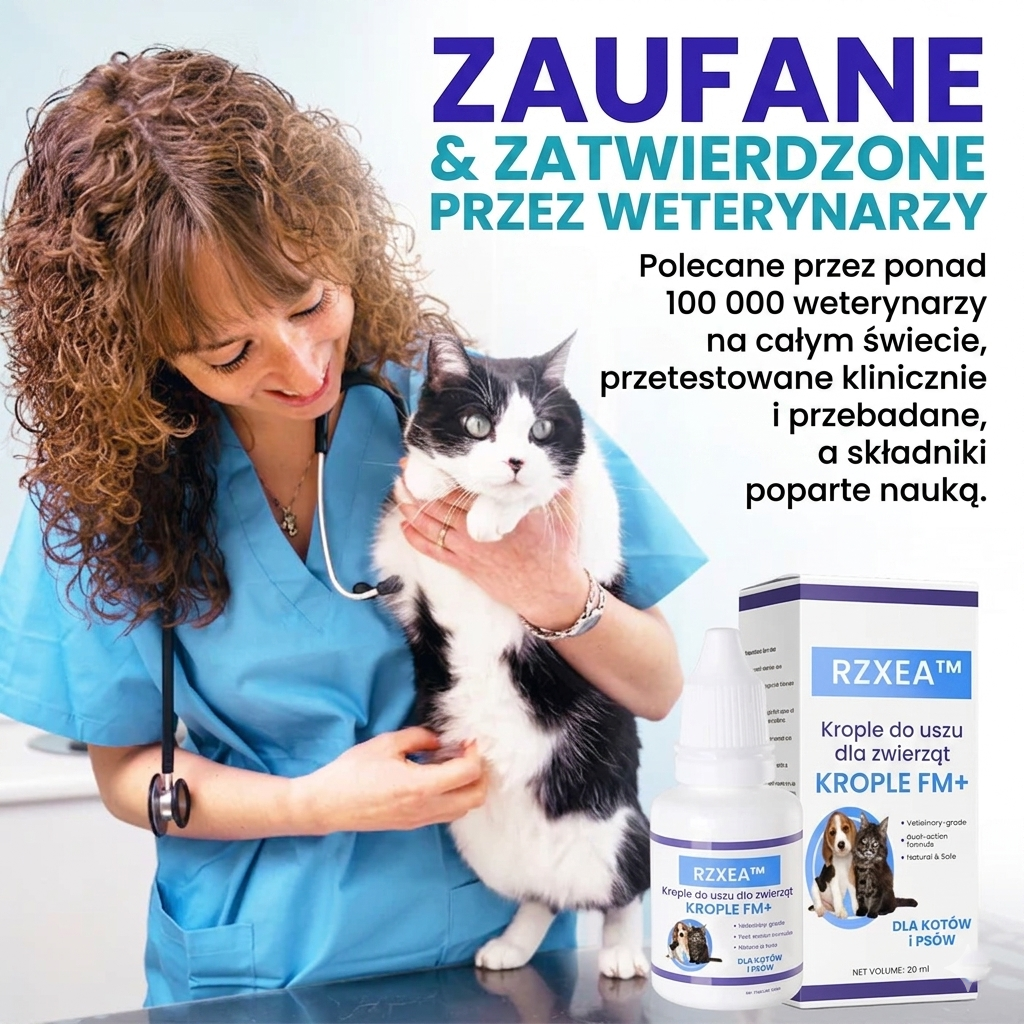 RZXEA™ Krople do Uszu Dla Zwierząt Wersja FM+